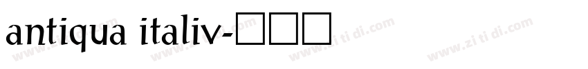 antiqua italiv字体转换
